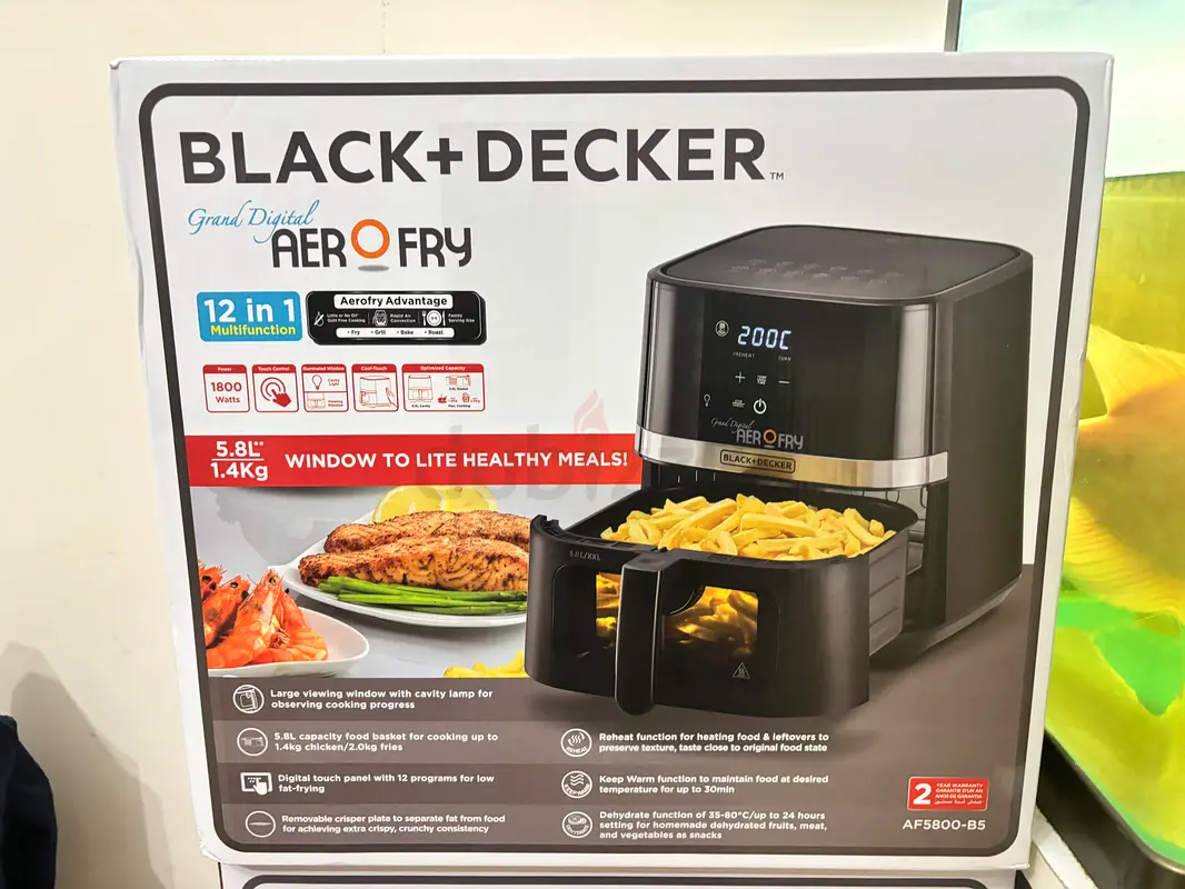 BLACK DECKER 12-in-1 Digital Air Fryer, 1800W, 8.5L