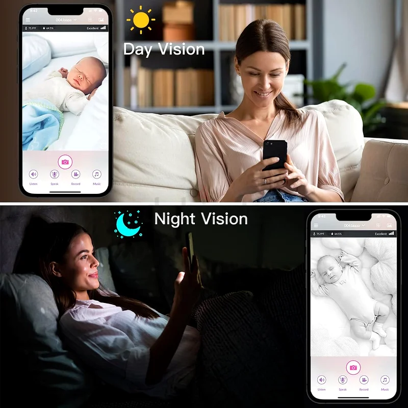 iBaby M2C WiFi Baby Monitor Camera with FHD Audio 1080P with Night Vision Wall Mount Kit63174807631233114