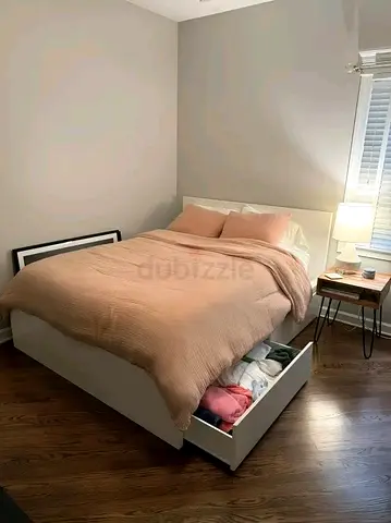 IKEA Malm Storage BeD With Mattress In GooD Condition