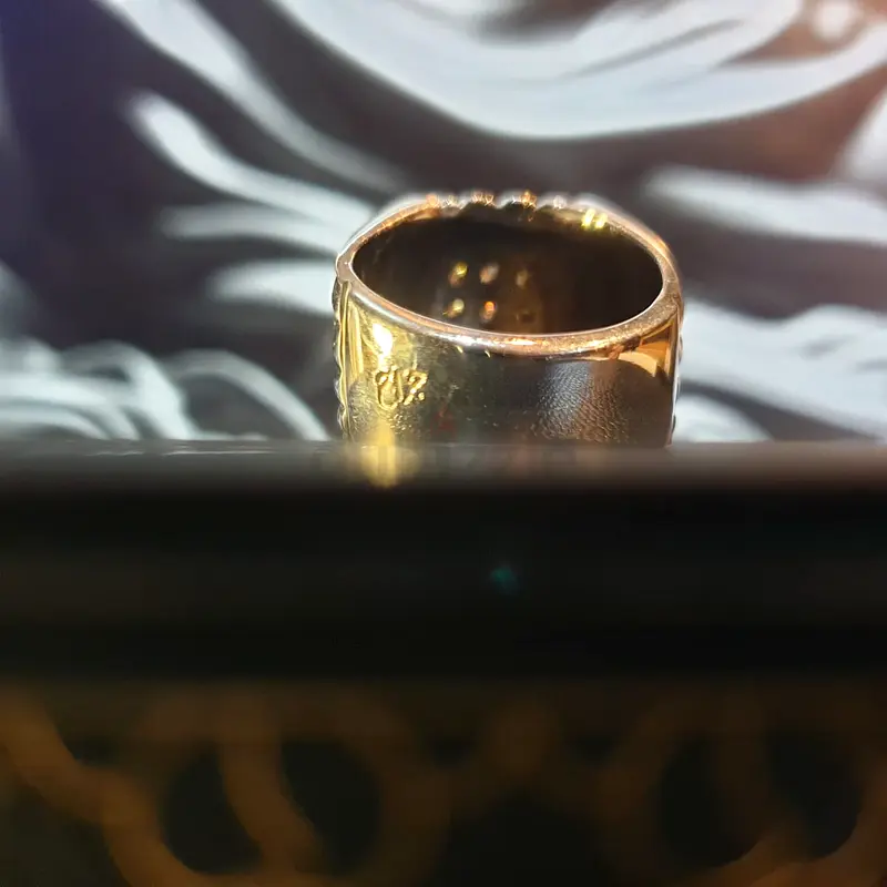 خاتم الماس طبيعي مع فضه بسعر غالي