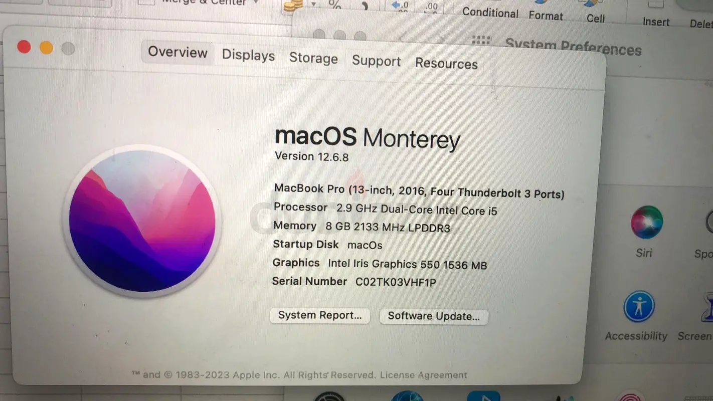 MacBook Pro 13"63254993482625116
