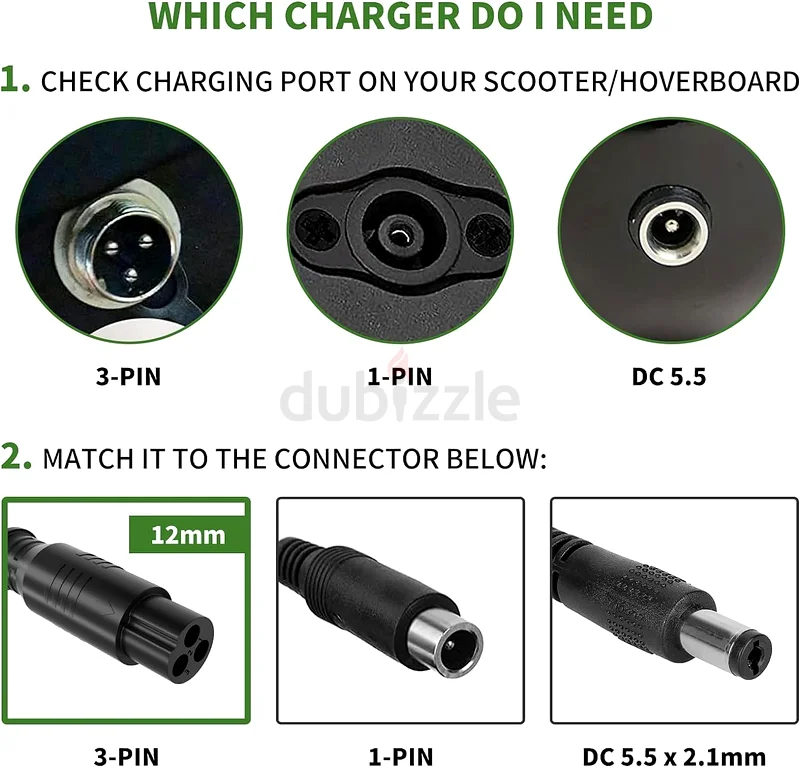 Click and get Tech 54.6V 2A Charger for Electric Scooters, Hoverboards  Ebikes – 48V Lithium Batter63260218914562112