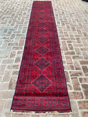 86 x 470 cm | new Handknotted Biljik Kunduz Runner Carpet Fine Quality