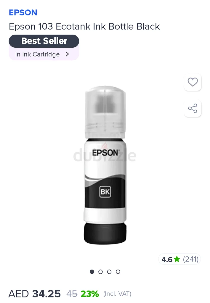 Epson 103 Ecotank Ink Bottle Black63260223836162111