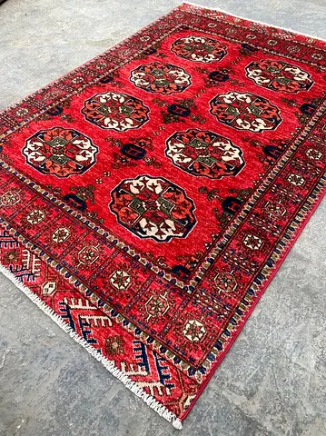125 x 180 cm | new Handknotted Ersari Khiva Carpet Fine Quality