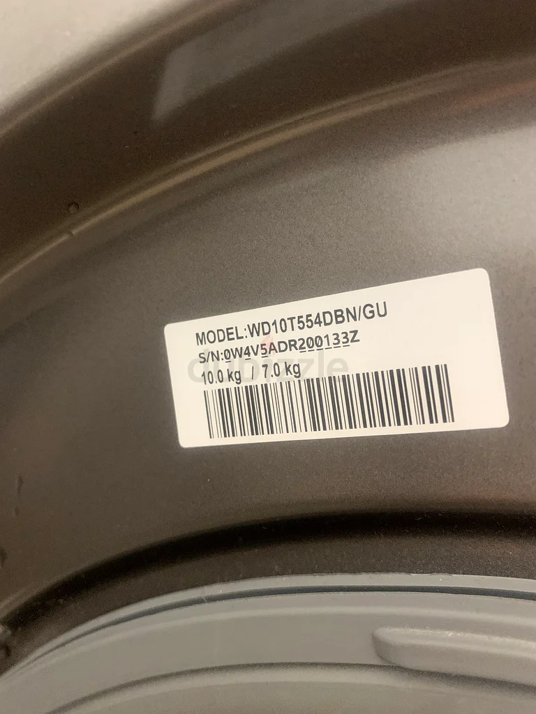 Samsung Washer  Dryer WD10T554DBN/GU 10/7KG FREE DELIVERY + WARRANTY63243189789315111