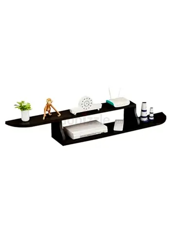 Stylish Black Floating TV Shelf for Modern Living Rooms