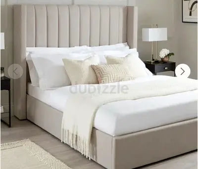 Brand New wood fabric luxury queen size bed with mattress sell