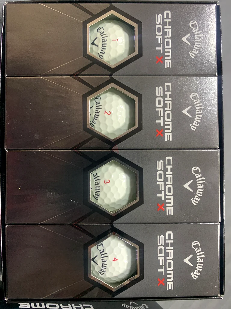 Premium Callaway Chrome Soft X Golf Balls - Complete Set63246747918081111