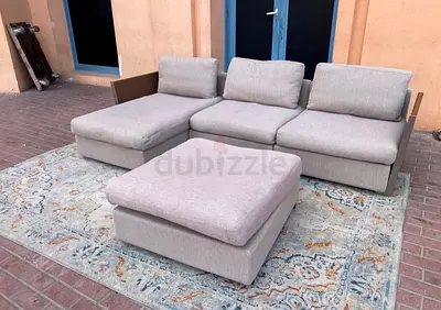 High quality ebarza L shape sofa with footstool