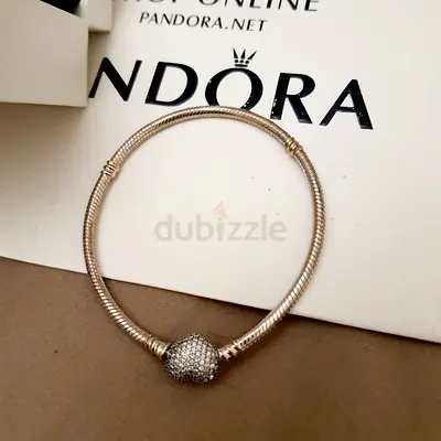Pandora Charm Bracelet with Sparkling Heart Charm in Sterling Silver. New. AED 330. Free Delivery.