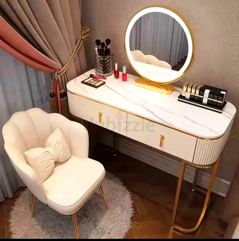 Elegant Modern Dressing Table with Stylish Chair