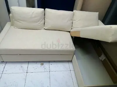 2 person easy sleep Ikea sofa bed with storage
