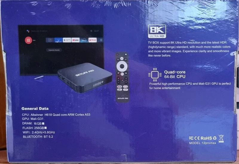 8K التلفاز فائق الوضوح من سكاي لايف برو AVT صندوق أندرويد صندوق تلفاز 16 جيجابايت 256 جيجابايت63261825604227111
