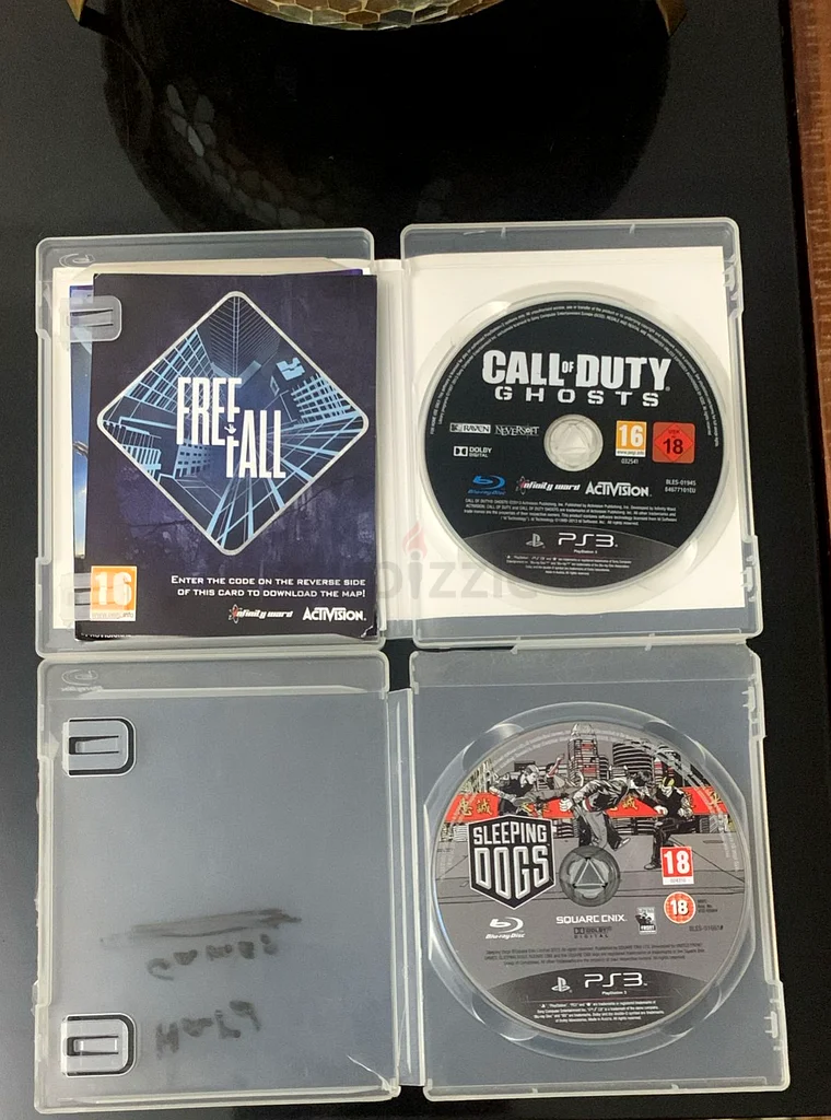 PS3 CALL OF DUTY: GHOSTS and SLEEPING DOGS for 30 AED, final offer63201166678530111