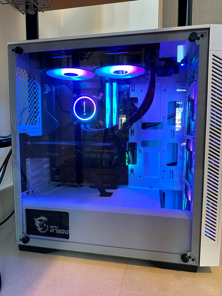 إعداد جهاز الألعاب في حالة ممتازة: معالج Intel Core i5 (2023) + كرت شاشة NVIDIA RTX 3060 Ti، شاشتين مزدوجتين مقاس 24 بوصة63167580419457112