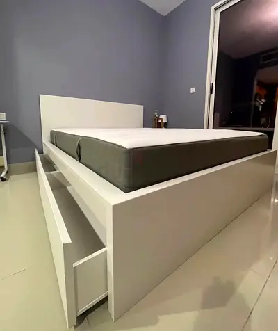 IKEA Malm Storage BeD With Mattress In GooD Condition