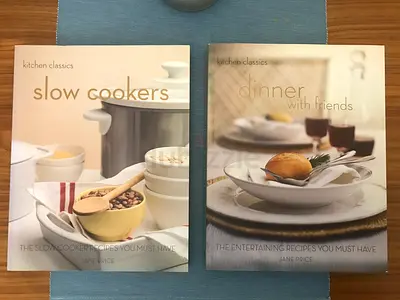 2 large cooking books