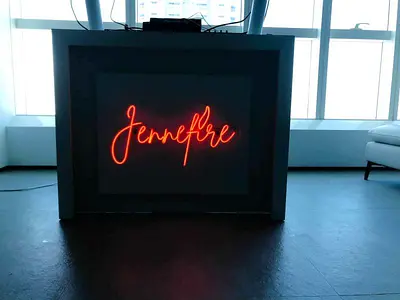 Stylish Modern Bar Table with LED Backlight