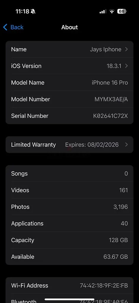 Iphone 16 pro63213937360002116