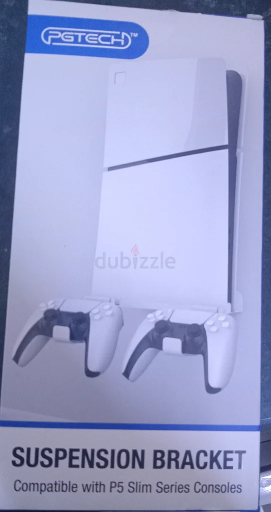 حامل تعليق للحائط لجهاز PS5 Slim، يشمل حامل وحدتين تحكم632296856641311123