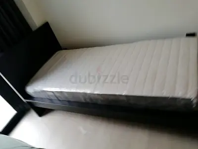 IKEA Malam single 90×200cm bed frame with  IKEA mattress