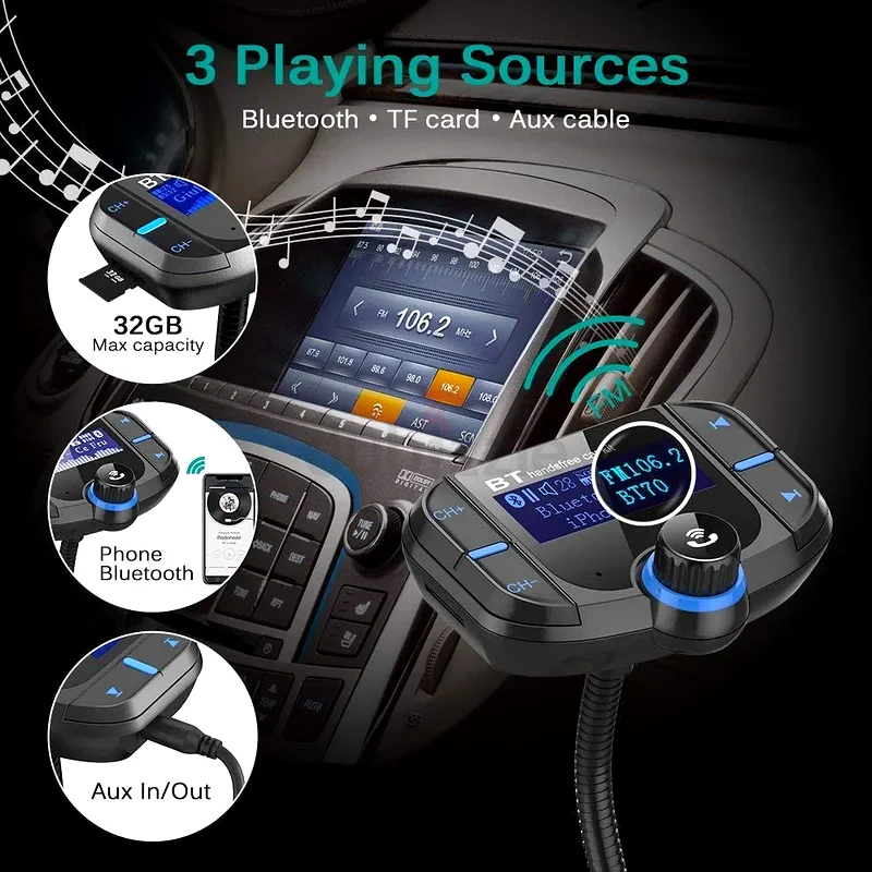 عزز تجربة قيادتك مع طقم السيارة اللاسلكي بلوتوث للاتصال بدون استخدام اليدين!63261260313474111