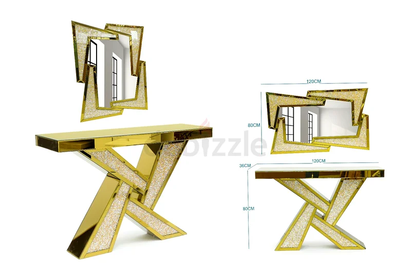 Stunning Modern Console Table with Unique Mirror Design63219826867073110