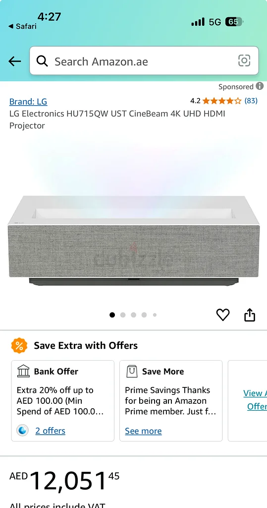 جهاز عرض LG CineBeam مذهل للسينما المنزلية للبيع!63262391536642111