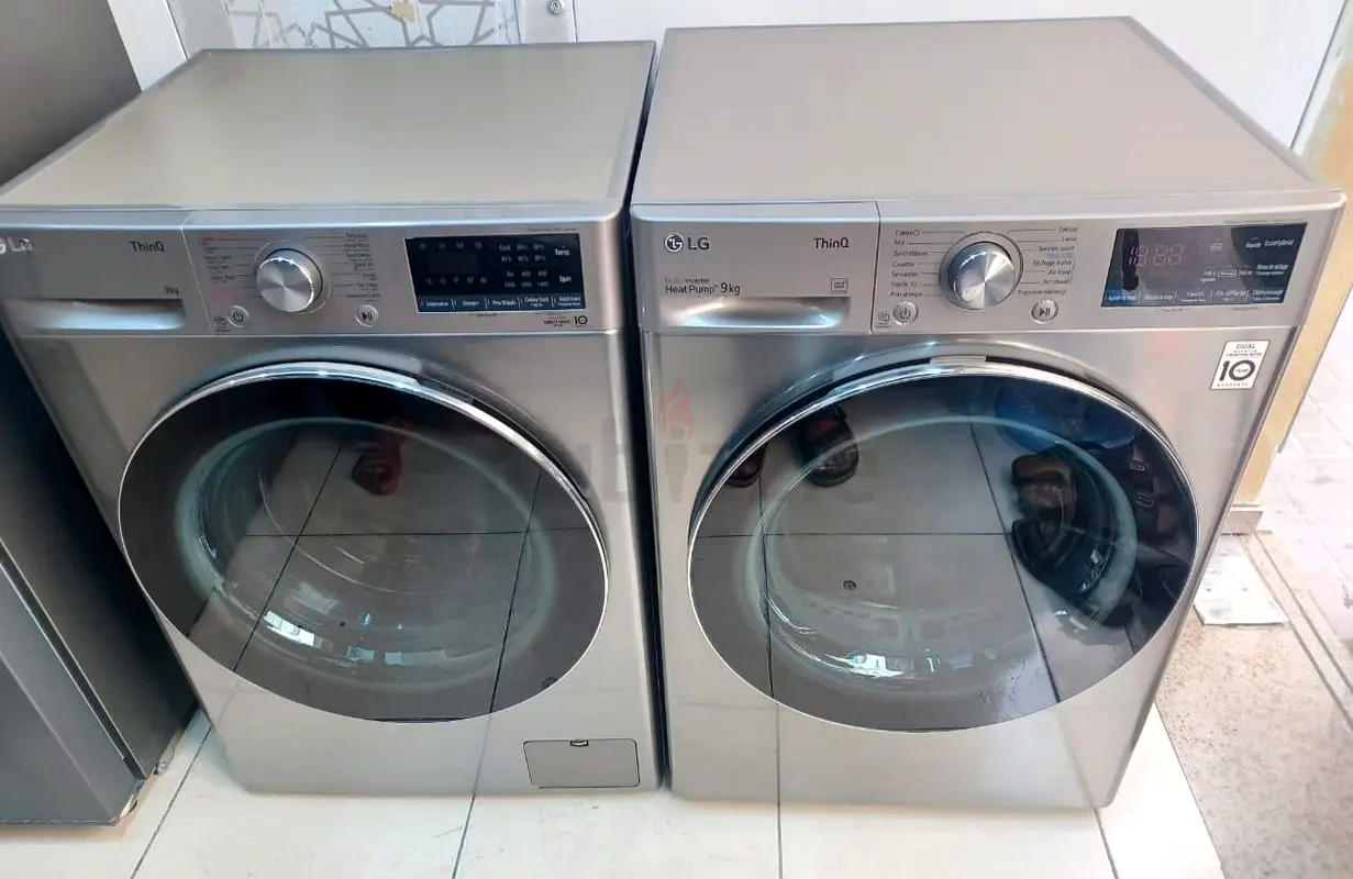 LG Modern 9Kg washer 9Kg dryer Set