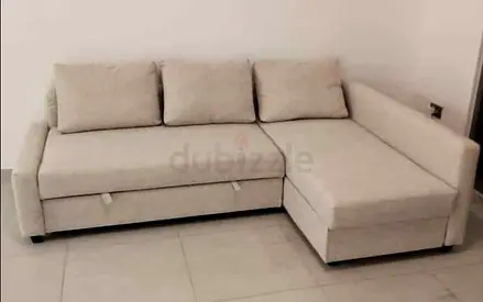 IKEA L Shape Sofa cum bed with big storage in L , you can fix the L left and right .