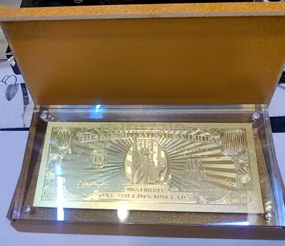 Gilded One Million Dollar Note - A Stunning Collectible!