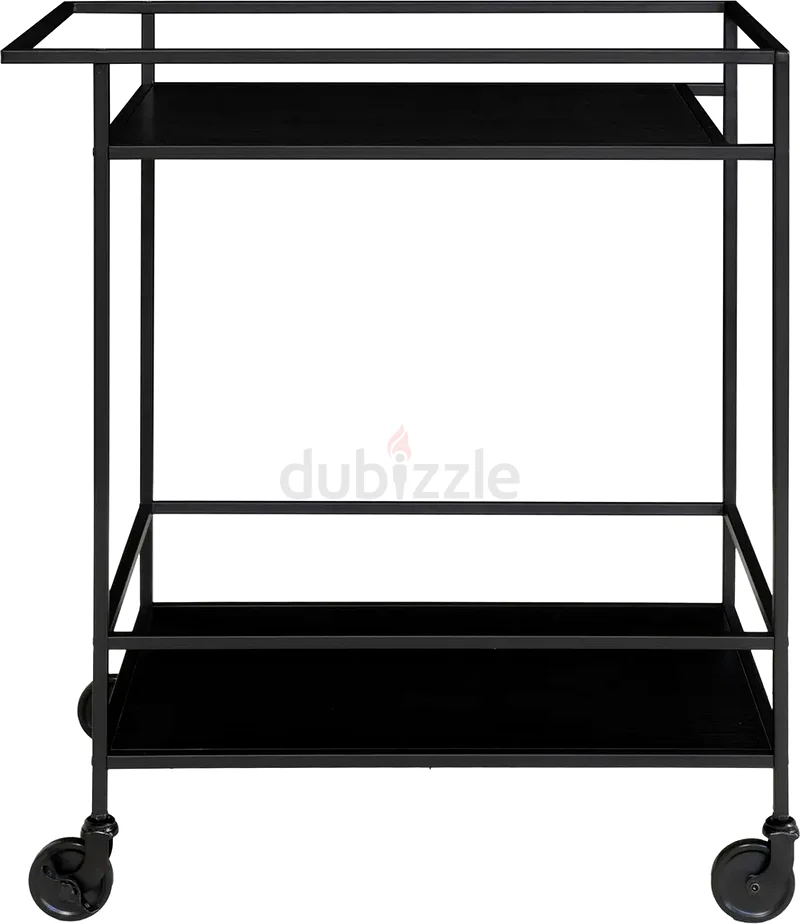 house Nordic Vita serving trolley black, bar trolley with wheels in trend63220326842497111