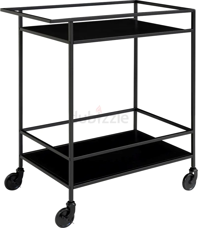 house Nordic Vita serving trolley black, bar trolley with wheels in trend63220326842497112