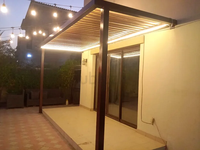Stylish Garden Pergola with Modern Lighting63220323750145111