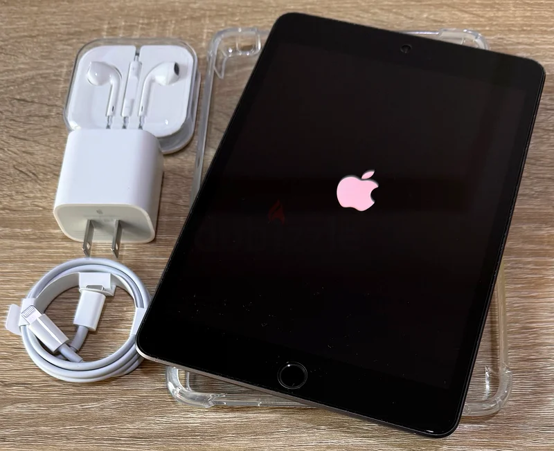 iPad Mini 5,64GB,Wifi,Space Grey with Case,EarPods 3.5MM and 20W Fast Charger UAE