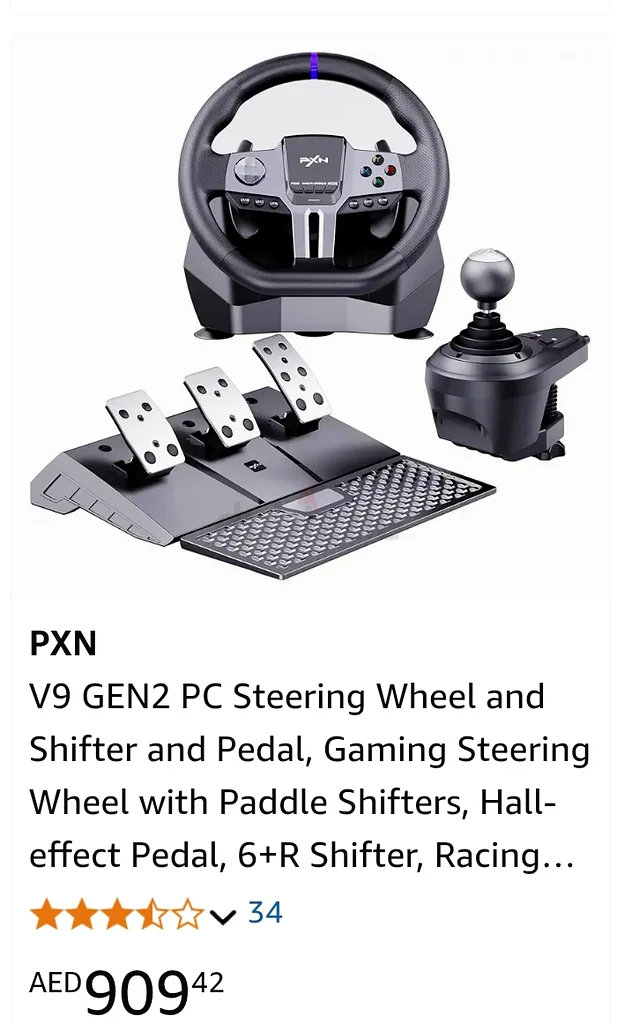 عجلة قيادة الألعاب Pxn v9 جيل 263228305258499111