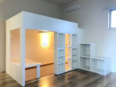 Stylish and Functional Kids Loft Bed with Storage