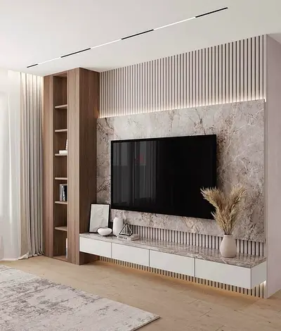 Stylish Modern Entertainment Center with Elegant Storage