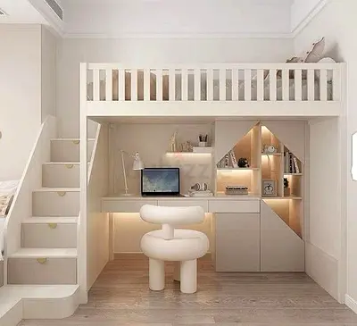 Stylish and Modern Children’s Loft Bed with Study Space
