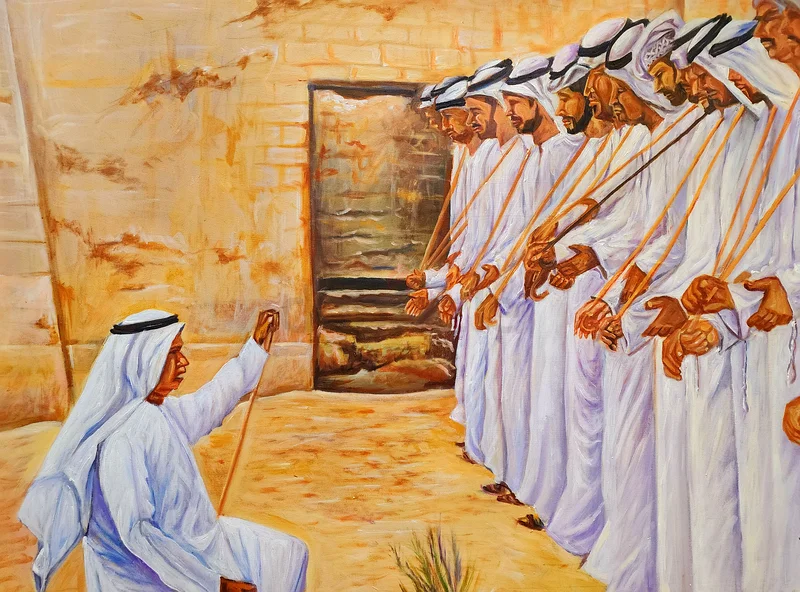 Cultural Heritage Wall Art - Spectacular Painting of Emirati Tradition63177129181315111