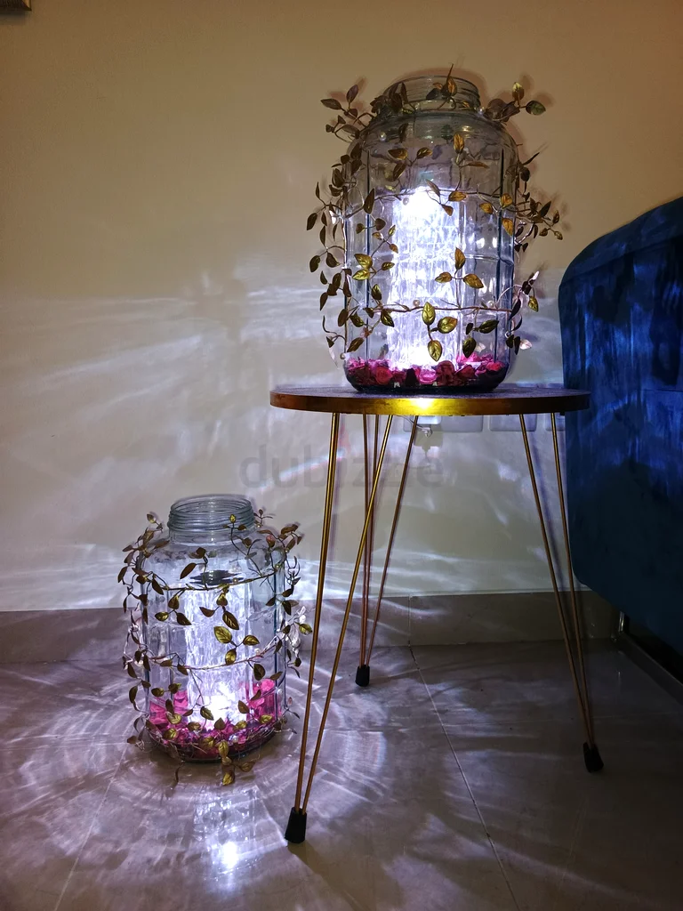 زخرفة 2 مزهرية فاخرة مع مصباح63223852497027111