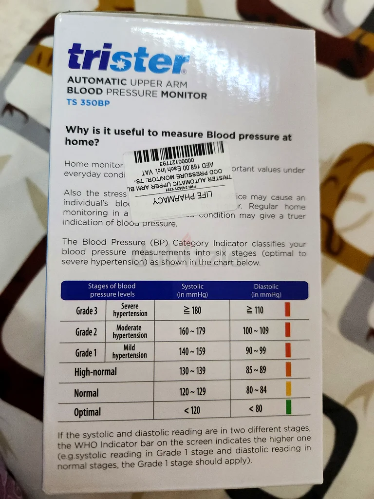 Trister Automatic Blood Pressure Monitor - Accurate  Reliable63262386782467110