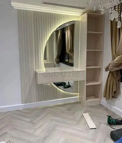 Sleek Modern Dresser with Integrated Mirror