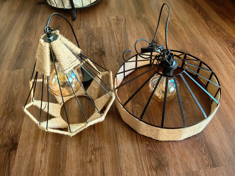 Chic Modern Black Hanging Light Fixtures - Set of 263220324210435113
