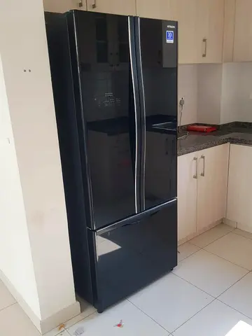 Modern Black Hitachi French Door Refrigerator for Sale