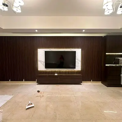 Modern TV Stand with Elegant Marble Design
