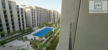 Swimming pool view/ 1 BR apartment with balcony / for sale / in Tiraz