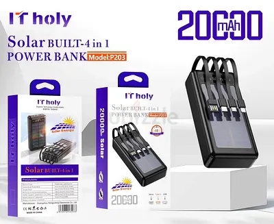 Solar Built Power Bank-4 In 1 Super Technology