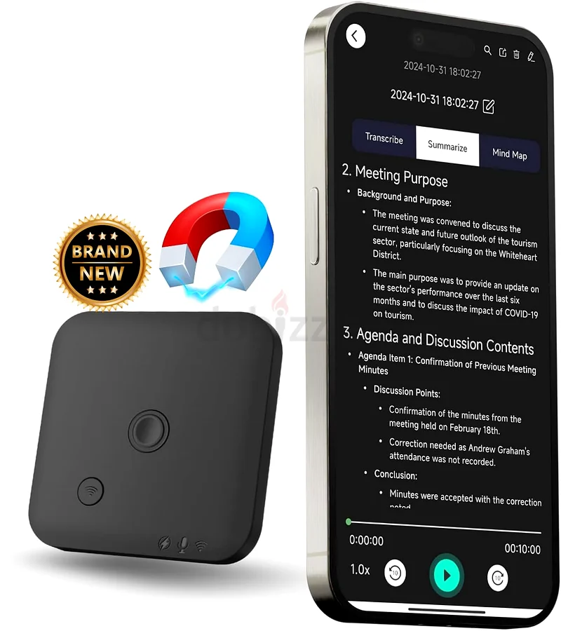 1735 - AI Voice Recorder with APP for AI Voice-to-Text Transcription, GPT-4o Summary, and Mind Mapping631906227142421113